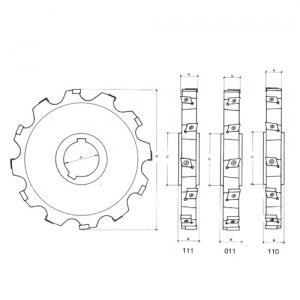 111.CN - Fresa de Disco para Ranurar y Cantear
Dimetro 80-315
Placa CN..